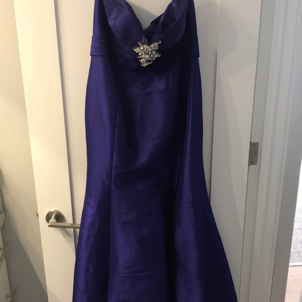Purple corset mermaid dress